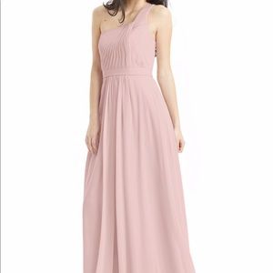 Azazie One Shoulder Dress in Dusty Rose Color